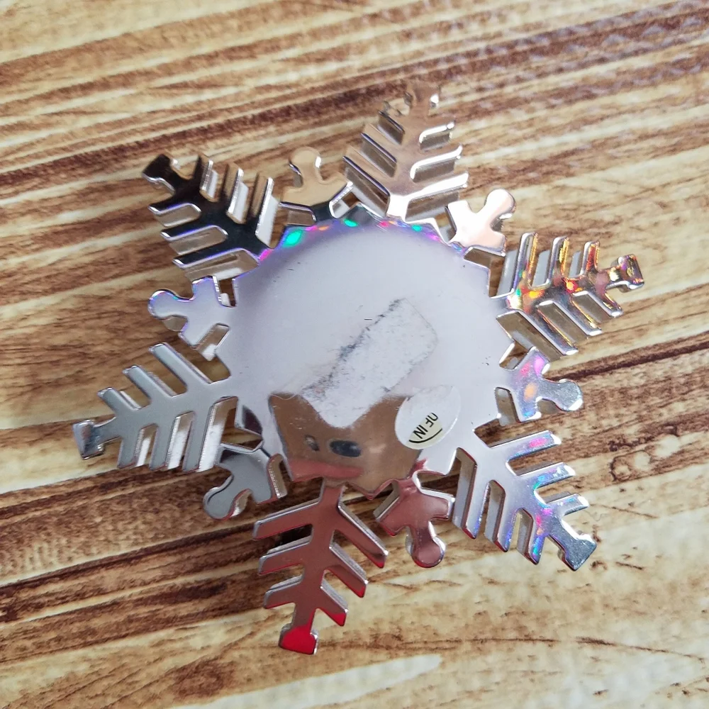 Silver Metal Snowflake Candle Holder Votive Winter Christmas Tabletop Decor